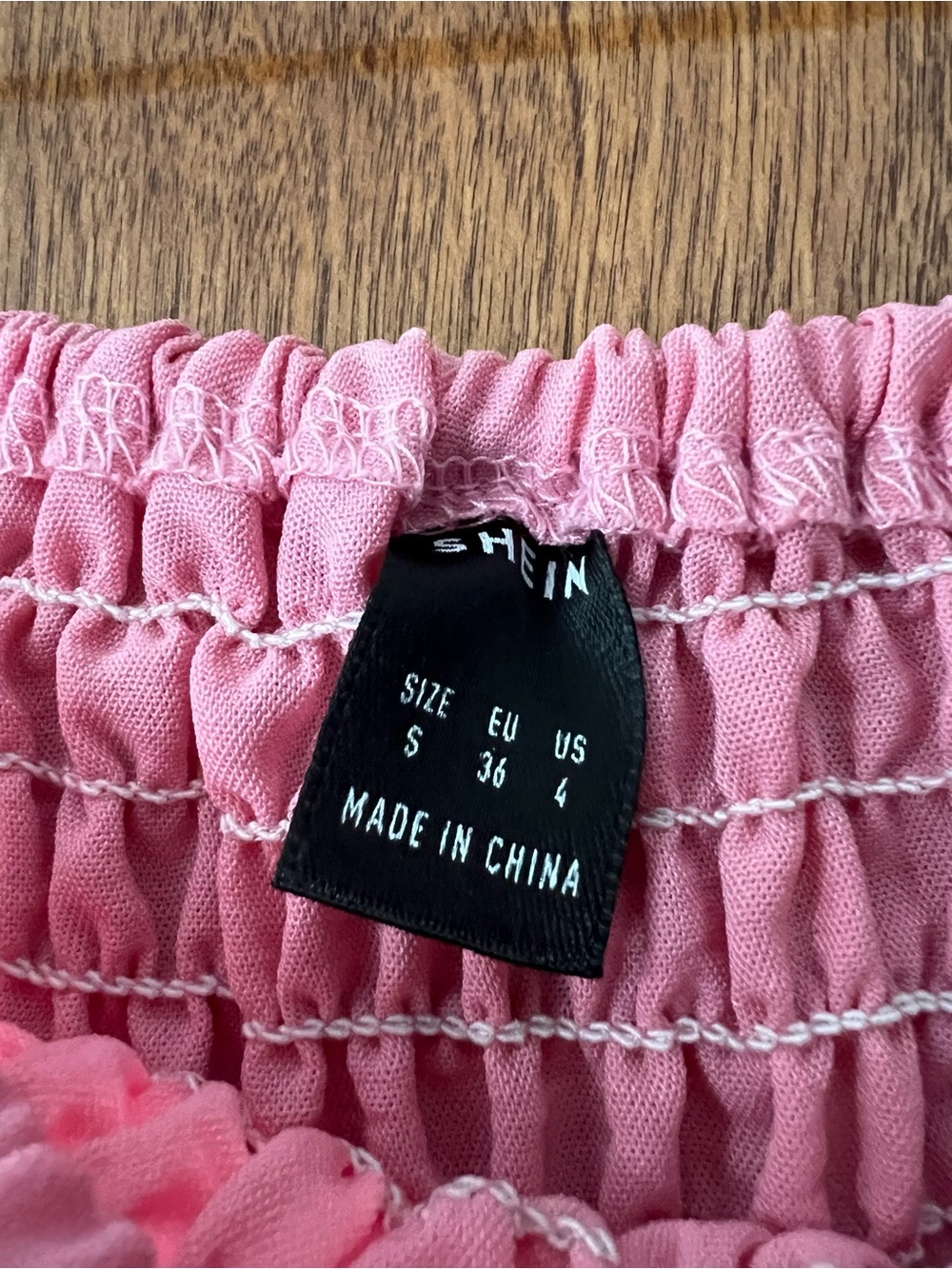 Pink Smocked Ruffle Mini Skirt - Picture 2 of 3